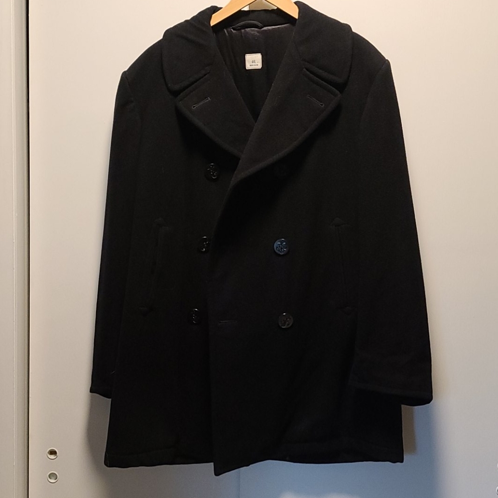 Black NAVY pea coat
